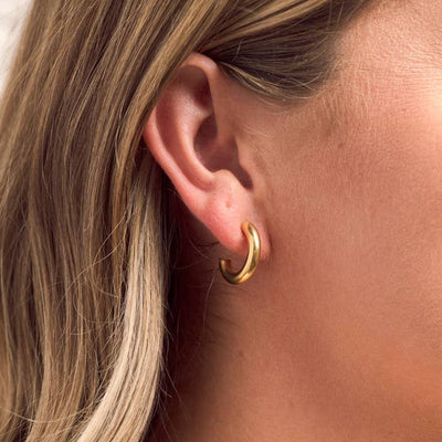 Rome Gold Tube Hoops