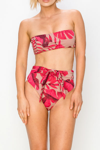 Palm Prints Tropical Seamless Bandeau
