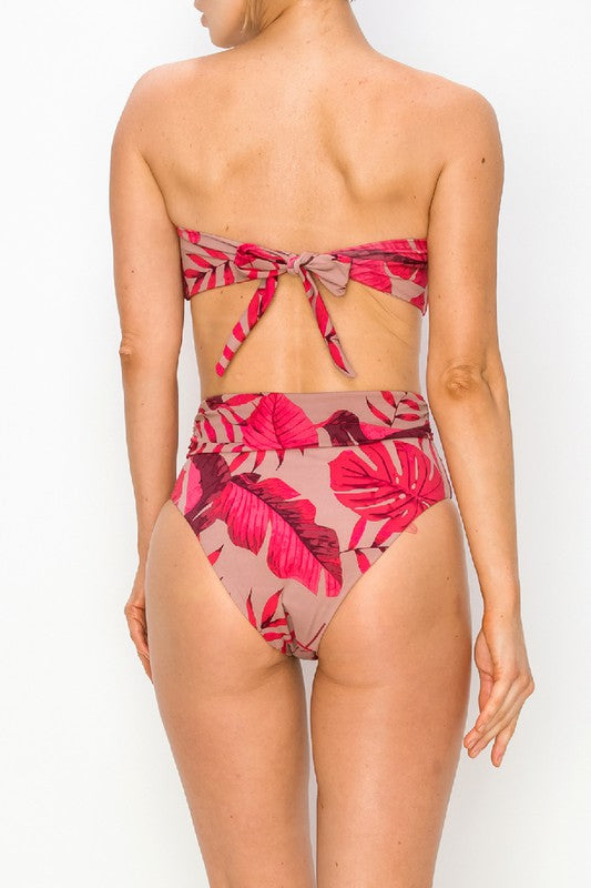Palm Prints Tropical Seamless Bandeau