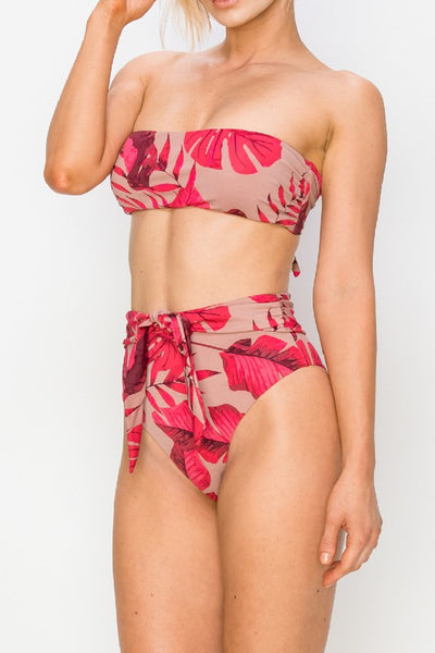 Palm Prints Tropical Seamless Bandeau