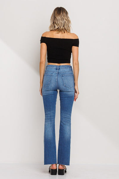 Mid Rise Flare with Side Slits