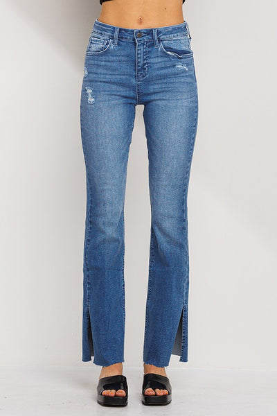 Mid Rise Flare with Side Slits