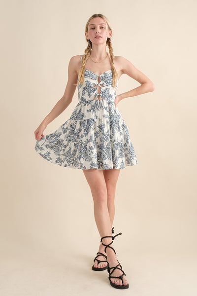 Floral Cut-Out Dress