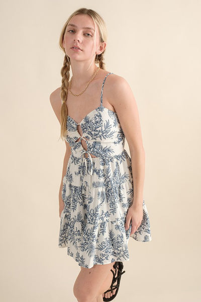 Floral Cut-Out Dress