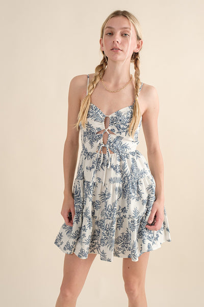 Floral Cut-Out Dress