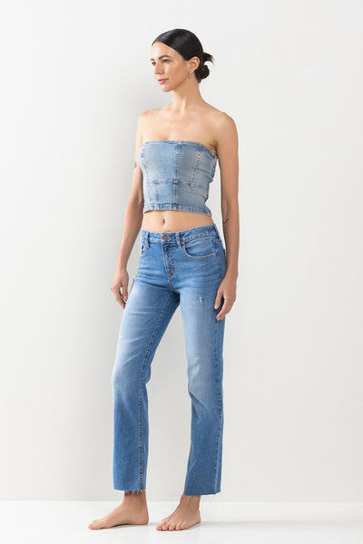 MID RISE ULTRA STRETCH STRAIGHT IN MEDIUM LIGHT