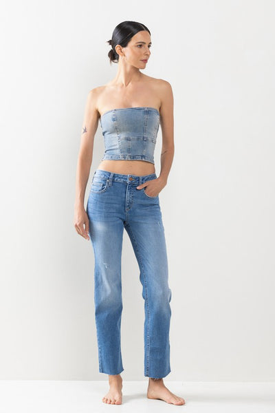 MID RISE ULTRA STRETCH STRAIGHT IN MEDIUM LIGHT