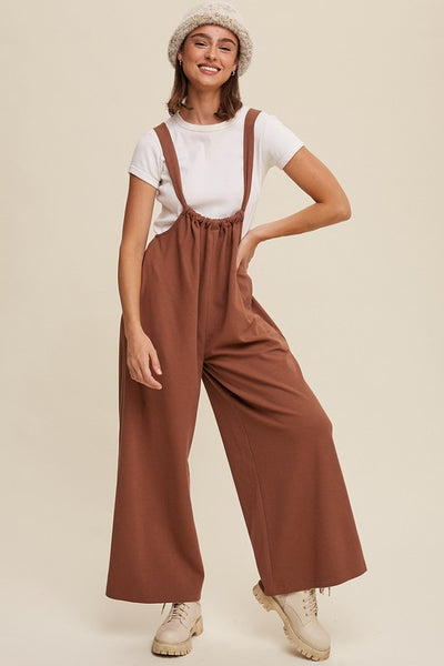 Drawstring Loose Fit Knit Jumpsuit