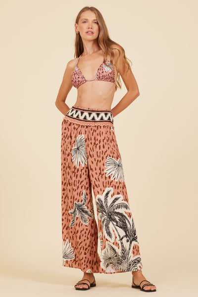 OVERSIZED PALM BOARDER PRINT PANTS