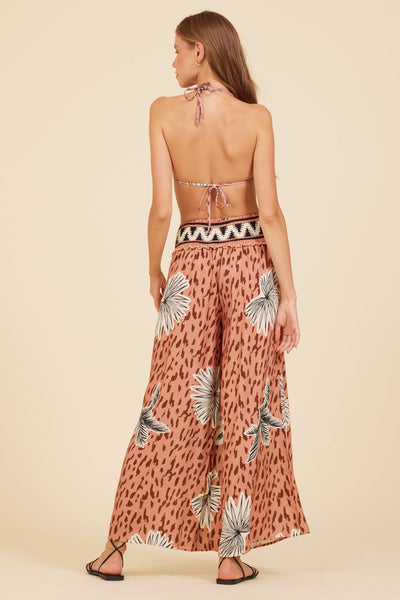 OVERSIZED PALM BOARDER PRINT PANTS