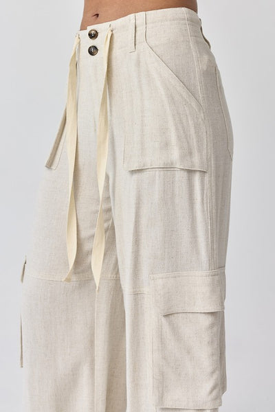 Maya Relaxed Fit Utility Wide-leg Pants