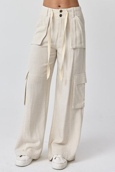 Maya Relaxed Fit Utility Wide-leg Pants