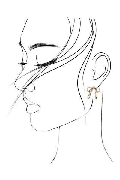 BOW STUD EARRING
