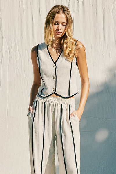 Linen Binding Vest