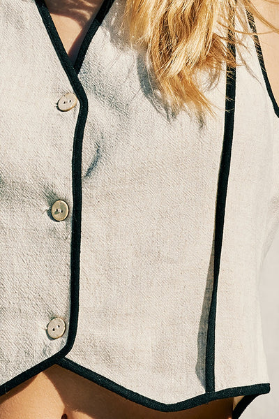 Linen Binding Vest