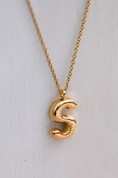 18K Non-Tarnish Stainless Steel Initial Necklace