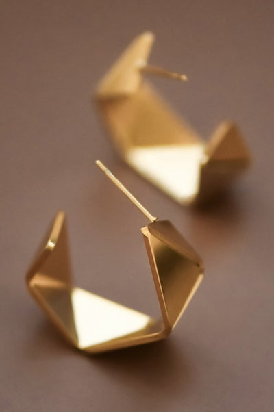 18K Waterproof Non-Tarnish Stainless Steel Hoops