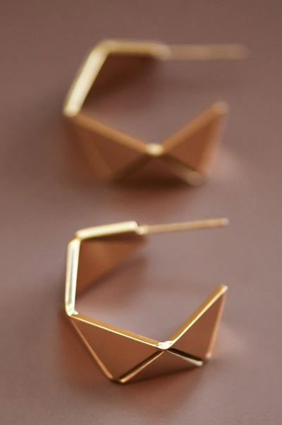 18K Waterproof Non-Tarnish Stainless Steel Hoops