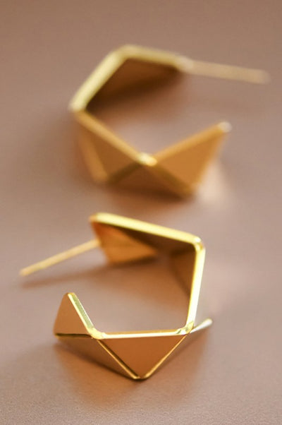 18K Waterproof Non-Tarnish Stainless Steel Hoops