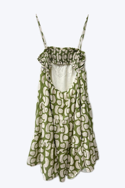 Printed Cut Out Back Dress