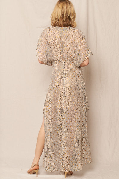 Printed Gauze Maxi Dress