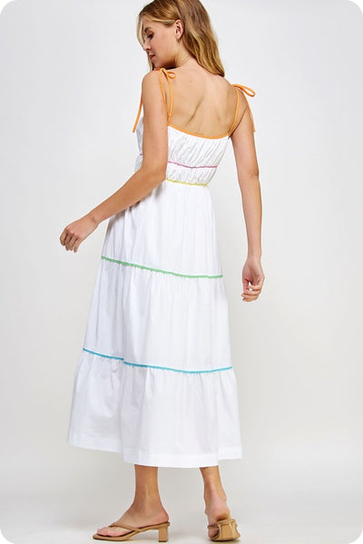 MULTI CONTRAST MAXI DRESS