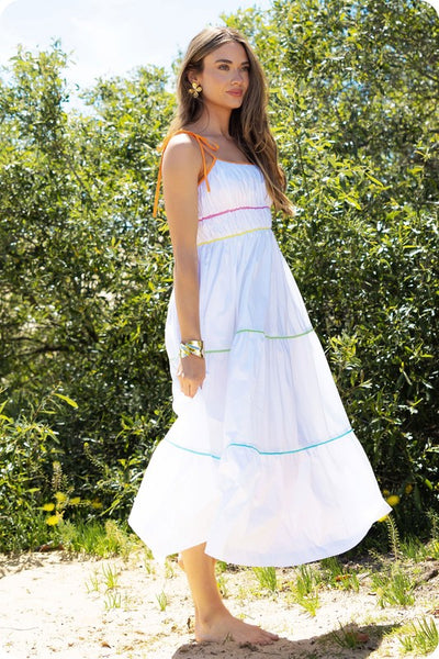 MULTI CONTRAST MAXI DRESS