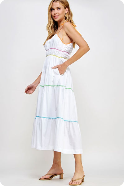 MULTI CONTRAST MAXI DRESS