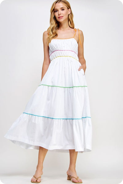 MULTI CONTRAST MAXI DRESS