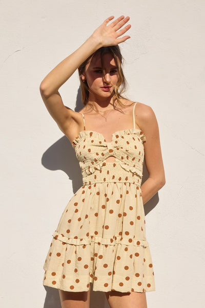 Easy Does It Smocked Sweetheart Mini Dress