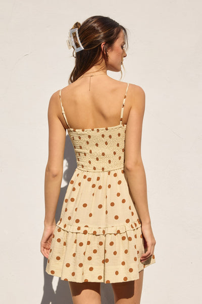 Easy Does It Smocked Sweetheart Mini Dress