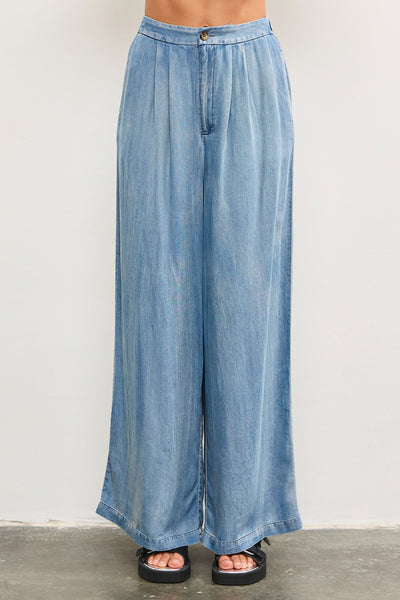 Denim Wide Leg Pants