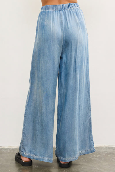 Denim Wide Leg Pants