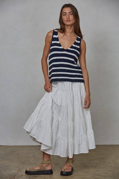 Mancheste Striped Sleeveless Top