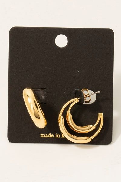 Layered Intricate Hoop Earrings