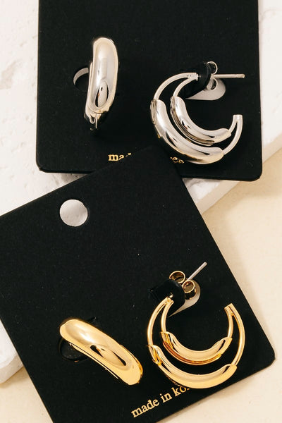 Layered Intricate Hoop Earrings