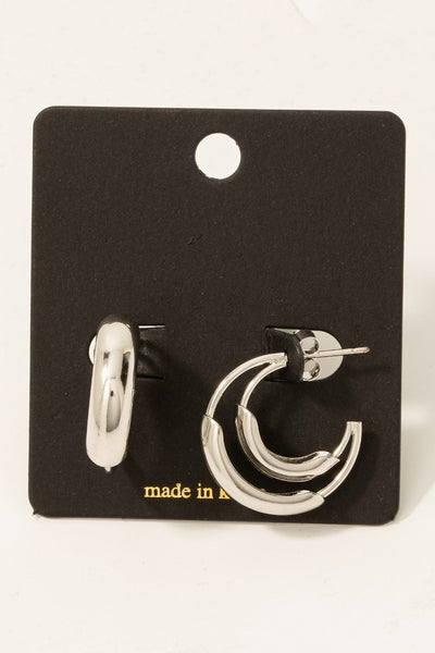 Layered Intricate Hoop Earrings