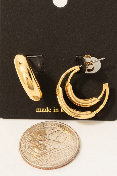 Layered Intricate Hoop Earrings