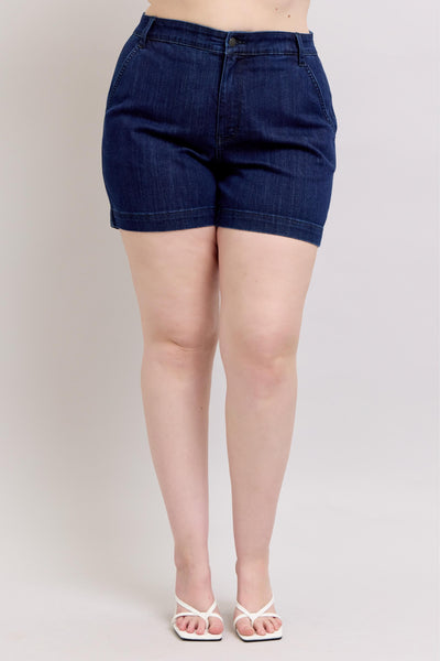 Hw Denim Trouser Shorts