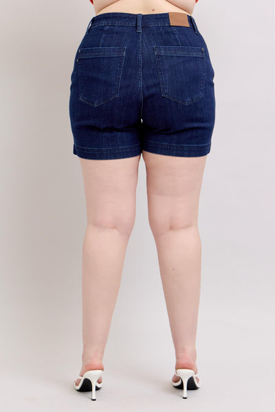 Hw Denim Trouser Shorts