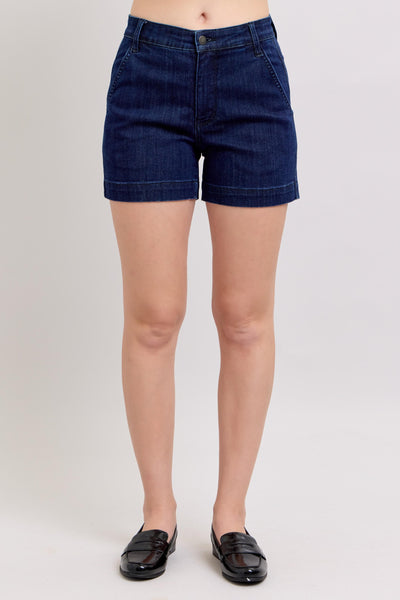 Hw Denim Trouser Shorts