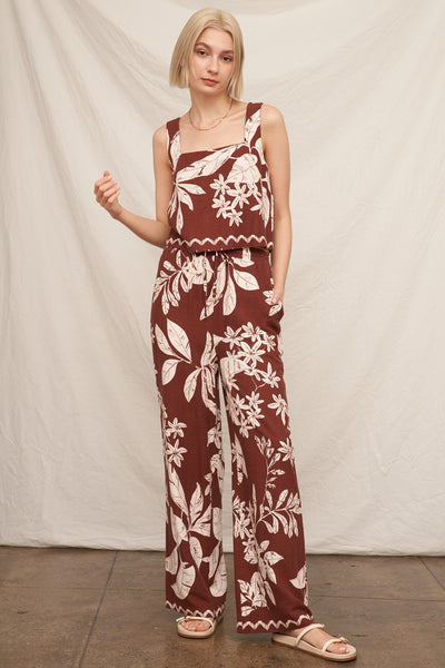 Tropical Print Pants