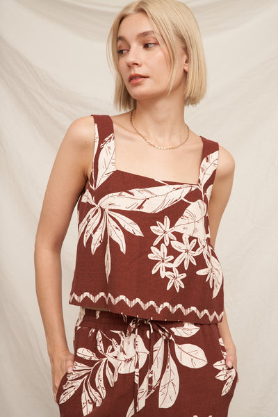 Tropical Print Pants