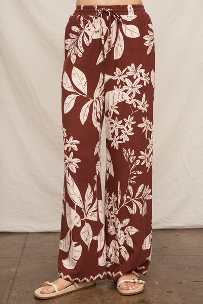 Tropical Print Pants