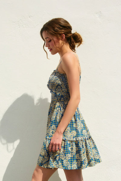 Stay Cute Smocked Sweetheart Mini Dress