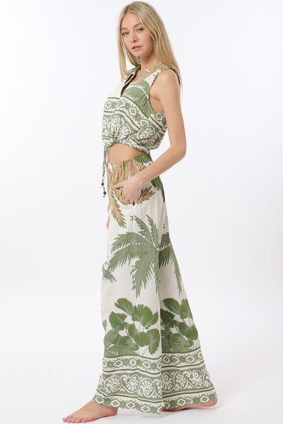 Elastic Waisted Long Pants