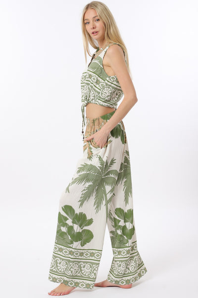 Elastic Waisted Long Pants