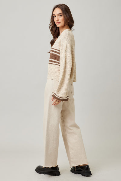 Patch Long Sleeve Sweater