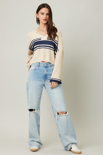 Patch Long Sleeve Sweater