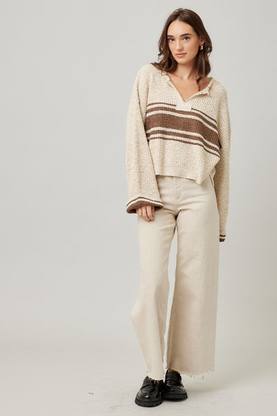 Patch Long Sleeve Sweater